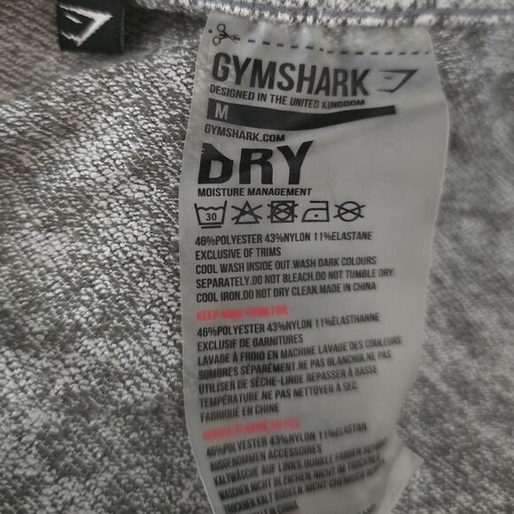 Gymshark Heathered Gray Long Sleeve Thumb Hole Athletic Crop Women's Top  M - Picture 4 of 5